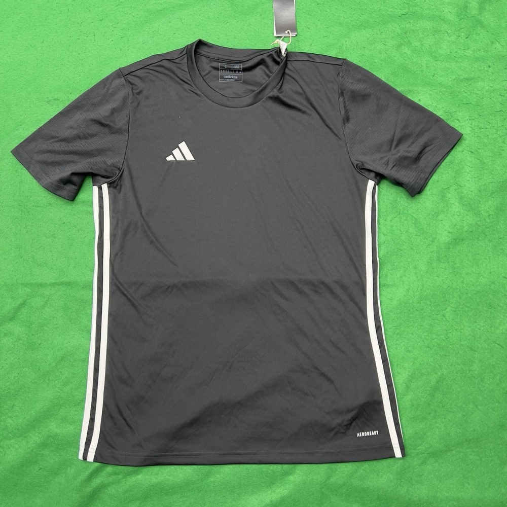 Adidas Mens Tabela 23 JSY Soccer Jersey Black White Size Large Athletic Fit